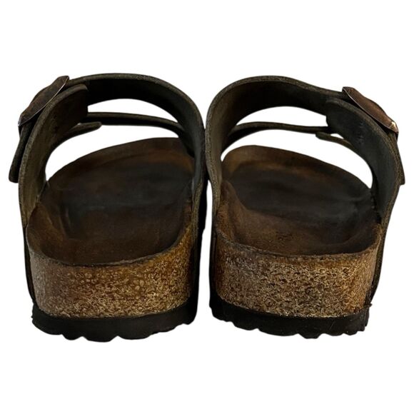 BIRKENSTOCK ARIZONA OILED LEATHER FADED KHAKI US 8-8.5/39 - Picture 4 of 9